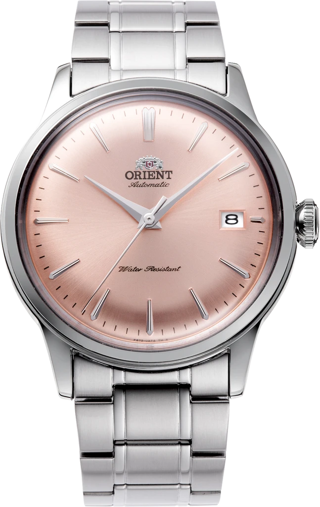 Наручний годинник чоловічий Orient Bambino 38 мм RA-AC0M11Y30B з сталевим корпусом WR 30 м Рожевий (3124584470)
