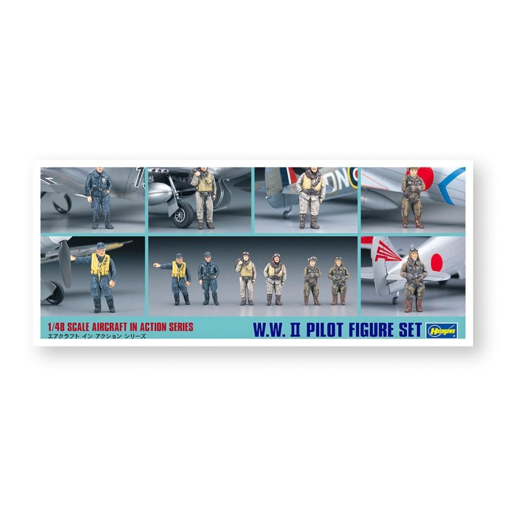 Збірна модель пілоти та екіпаж ВПС США - WWII PILOT FIGURE SET - Hasegawa 36007