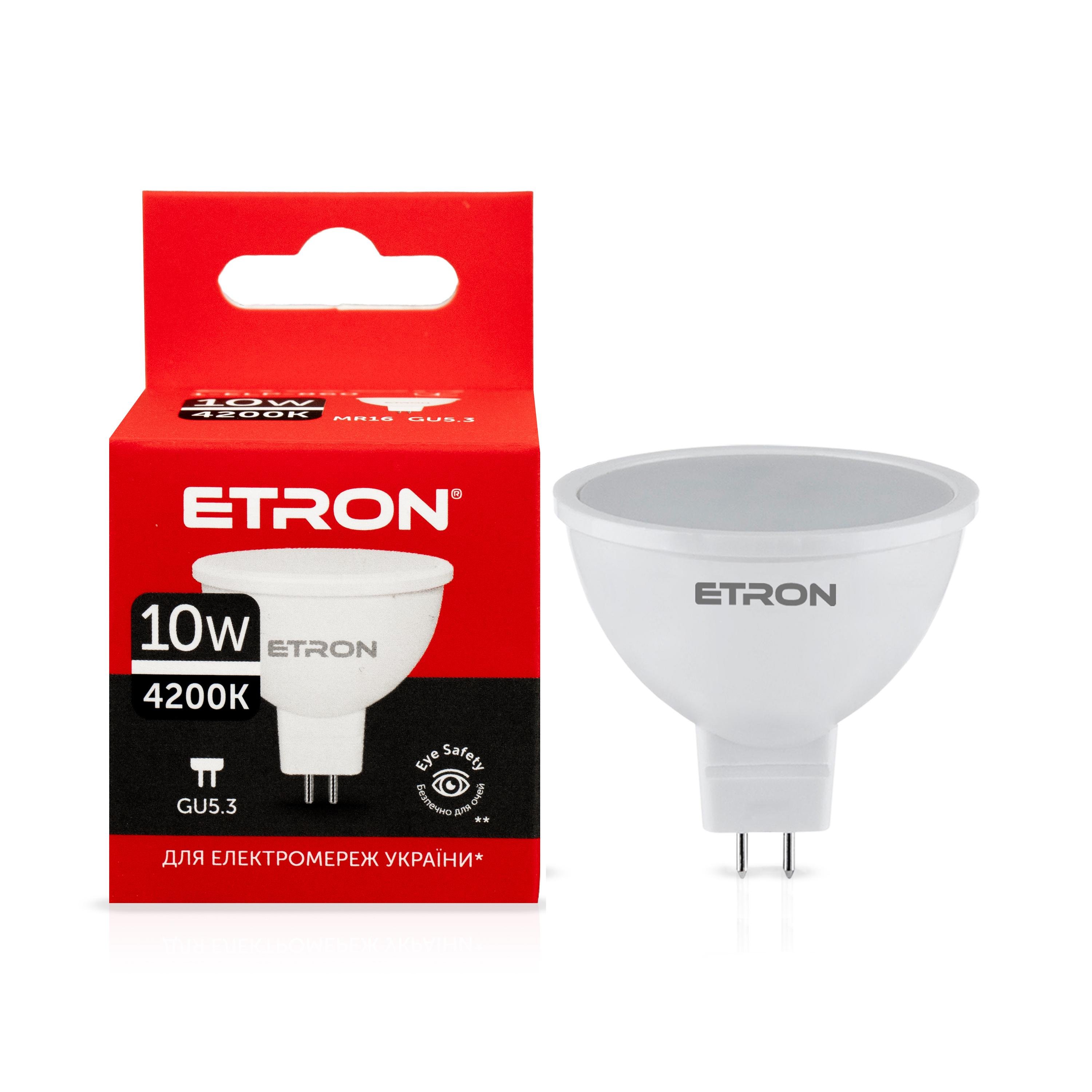 Светодиодная лампа ETRON 1-ELP-860 MR16 4200K GU5.3 10W (22203)