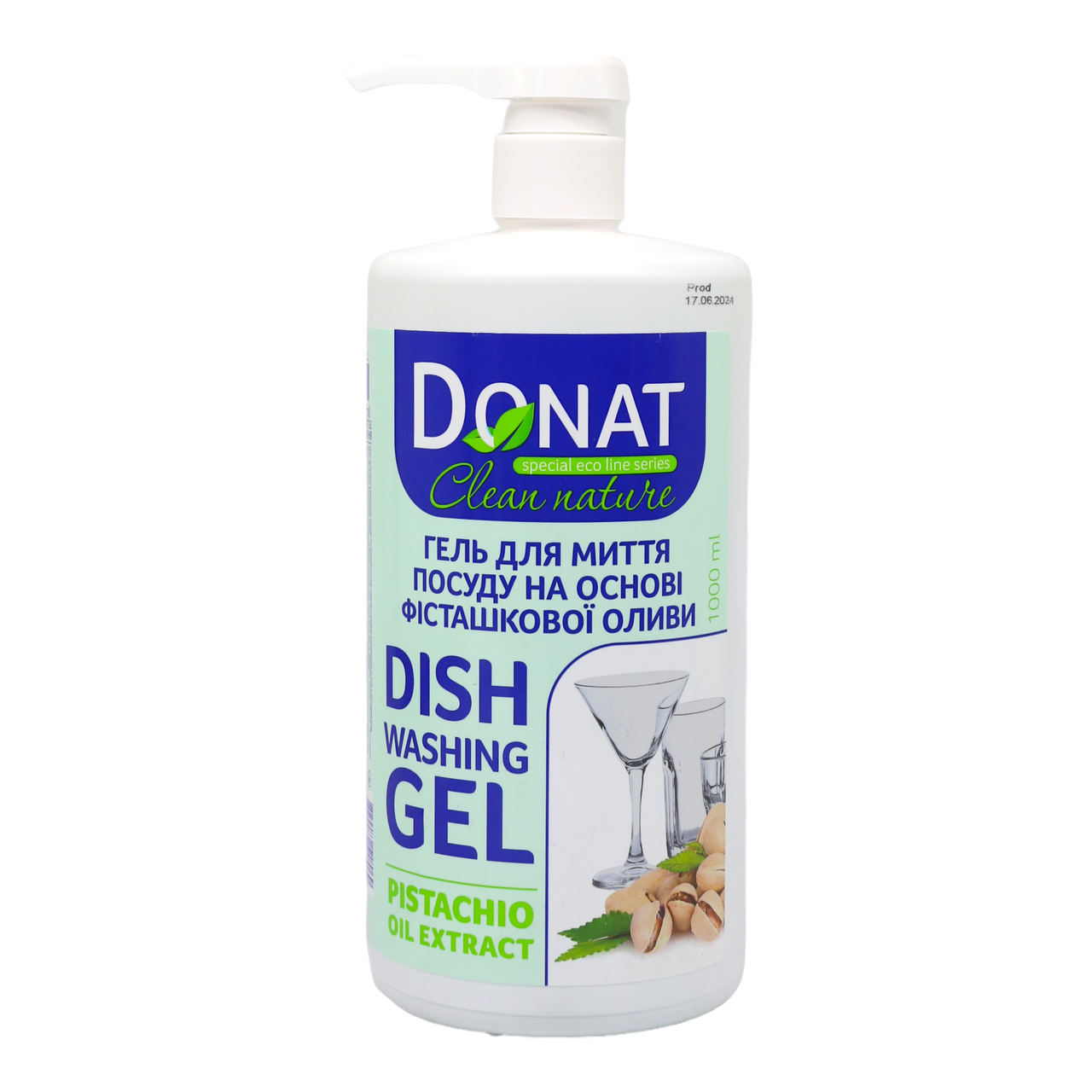 Бальзам для мытья посуды Donat Clean Nature на основе фисташкового масла 1 л (НФ-00006503)