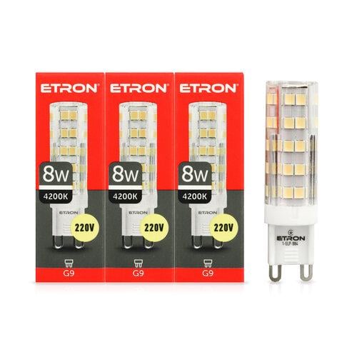 Комплект світлодіодних ламп ETRON 1-ELP-884-3 3 шт. 8 Вт 4000K G9 220V (15889) Комплект світлодіодних ламп ETRON 1-ELP-884-3 3 шт. 8 Вт 4000K G9 220V (15889)