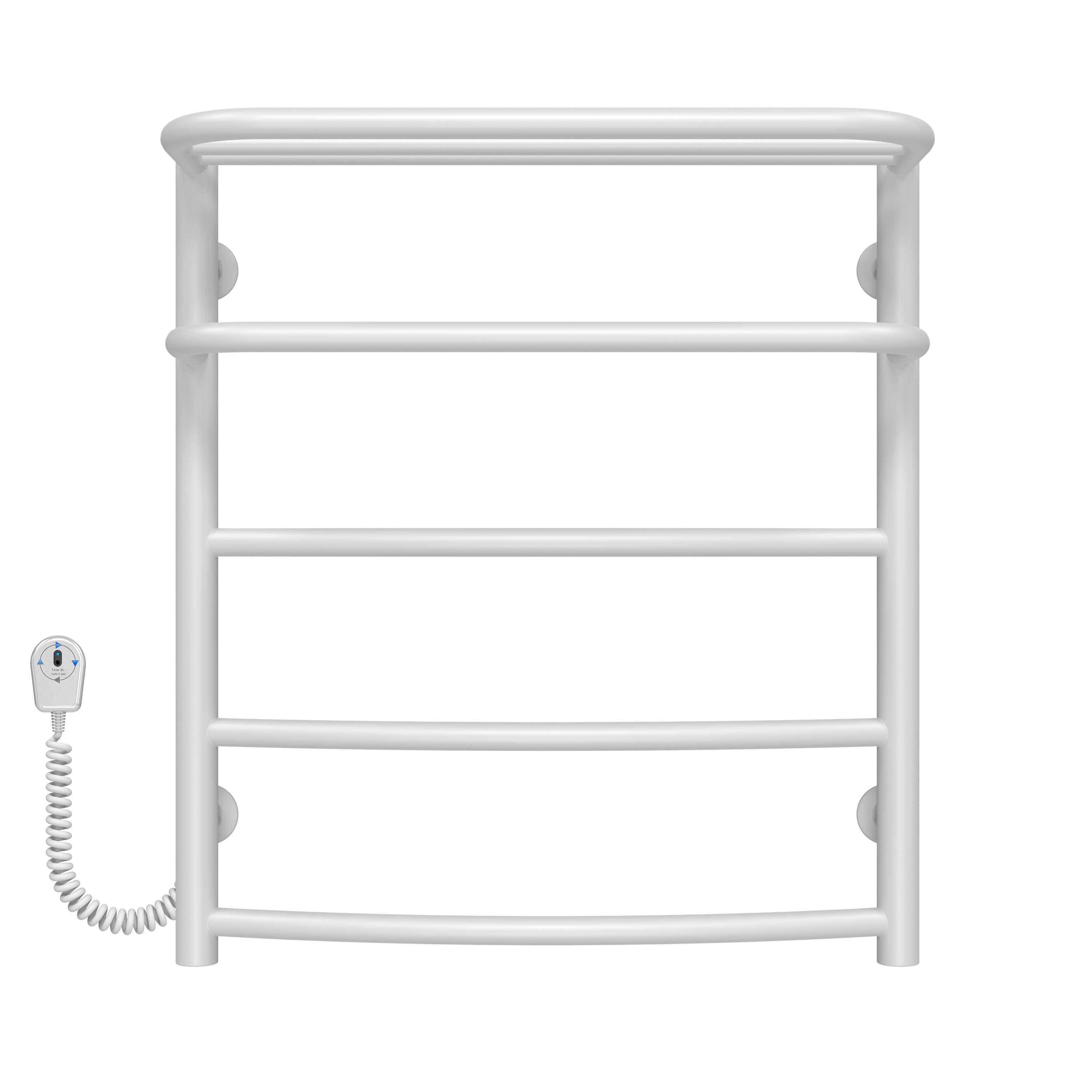 Полотенцесушитель электрический Deffi Отель П5 EF16 левое подключение нержавеющая сталь 400х600 мм Белый (C.OD.60.40.5.EWL5)