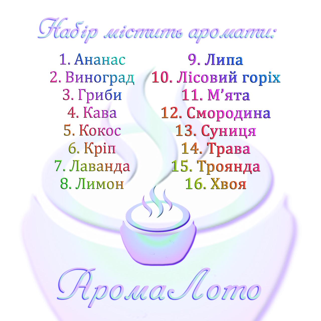 Настільна гра Zoia for Kids Лото ароматне 16 ароматів (М-001) - фото 3 Настільна гра Zoia for Kids Лото ароматне 16 ароматів (М-001) - фото 3