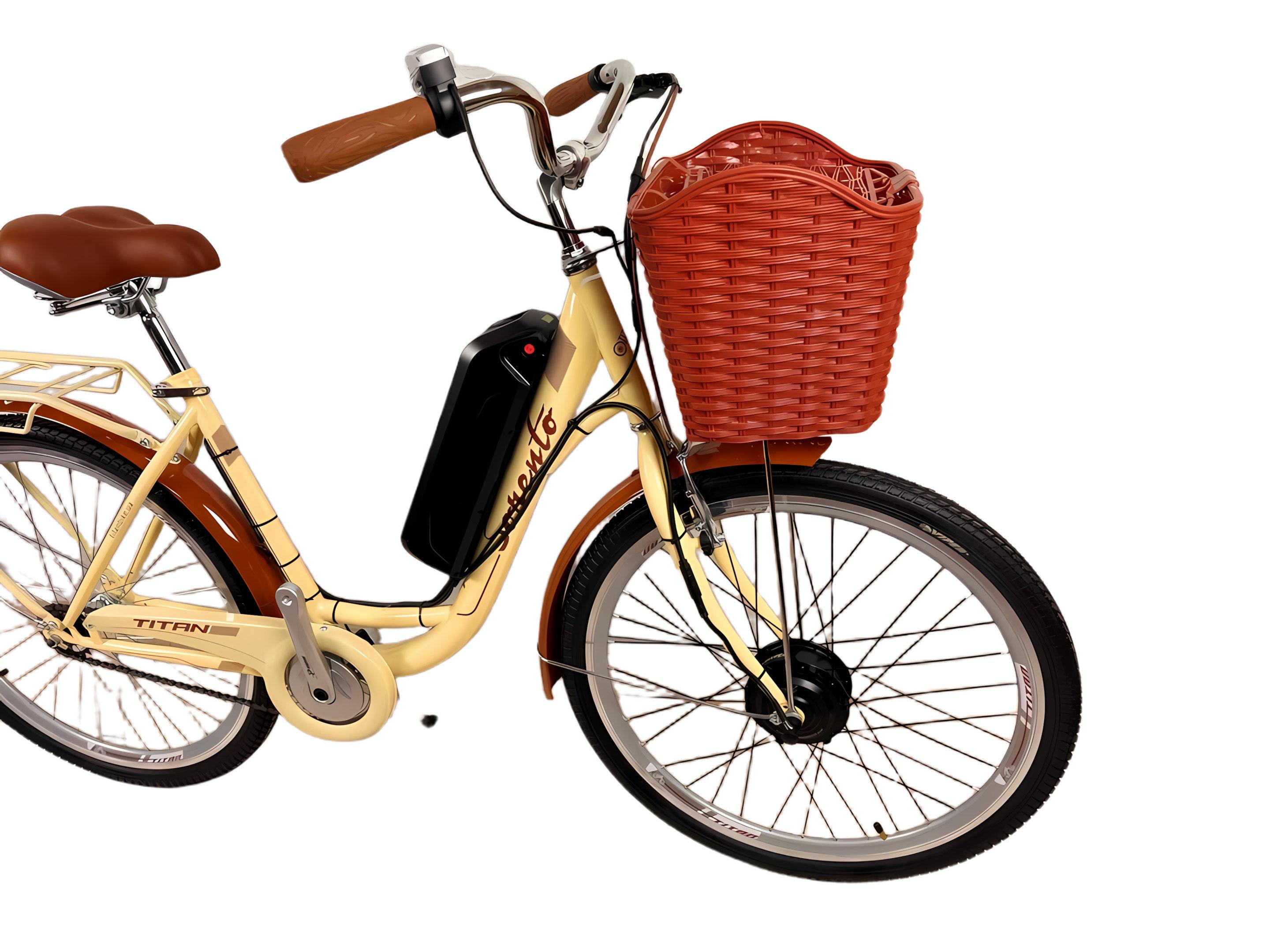 Електровелосипед Titan Sorento 26" 18" Кремовий передній 350 W/36 V/10 Ah - фото 3