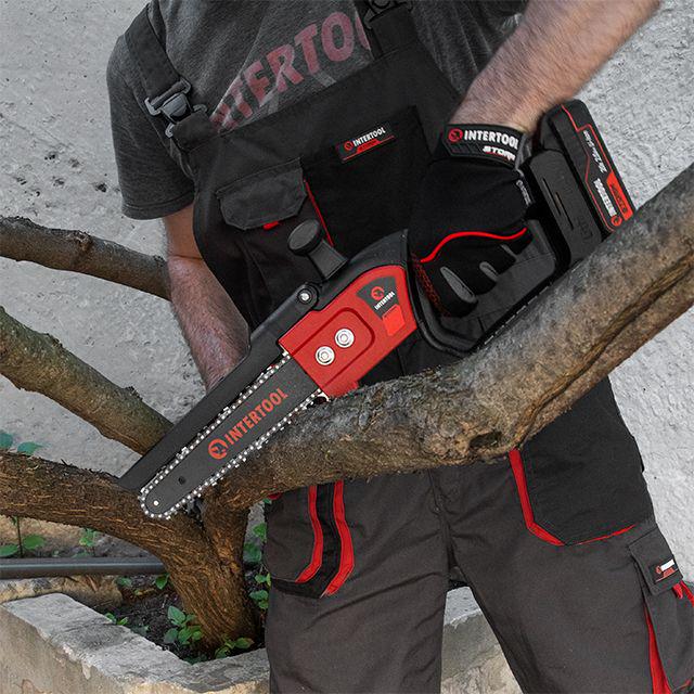 Пила цепная аккумуляторная Intertool WT-9210 Storm с бесщеточным двигателем 20 В шина 20 см 7,5 м/с без ЗУ и АКБ (25507490) - фото 14