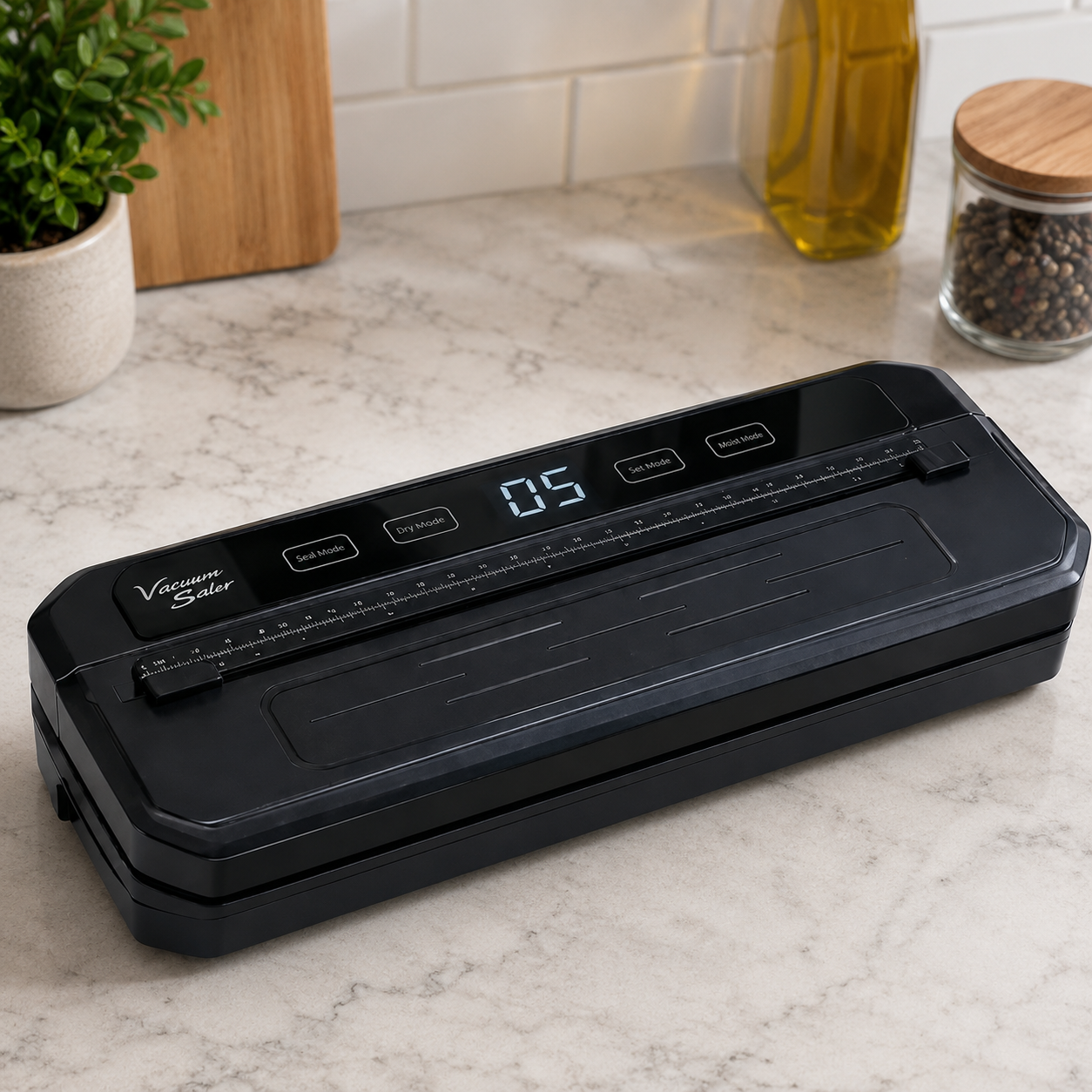 Вакуумный упаковщик с резаком Food Vacuum Sealer 65 кПа