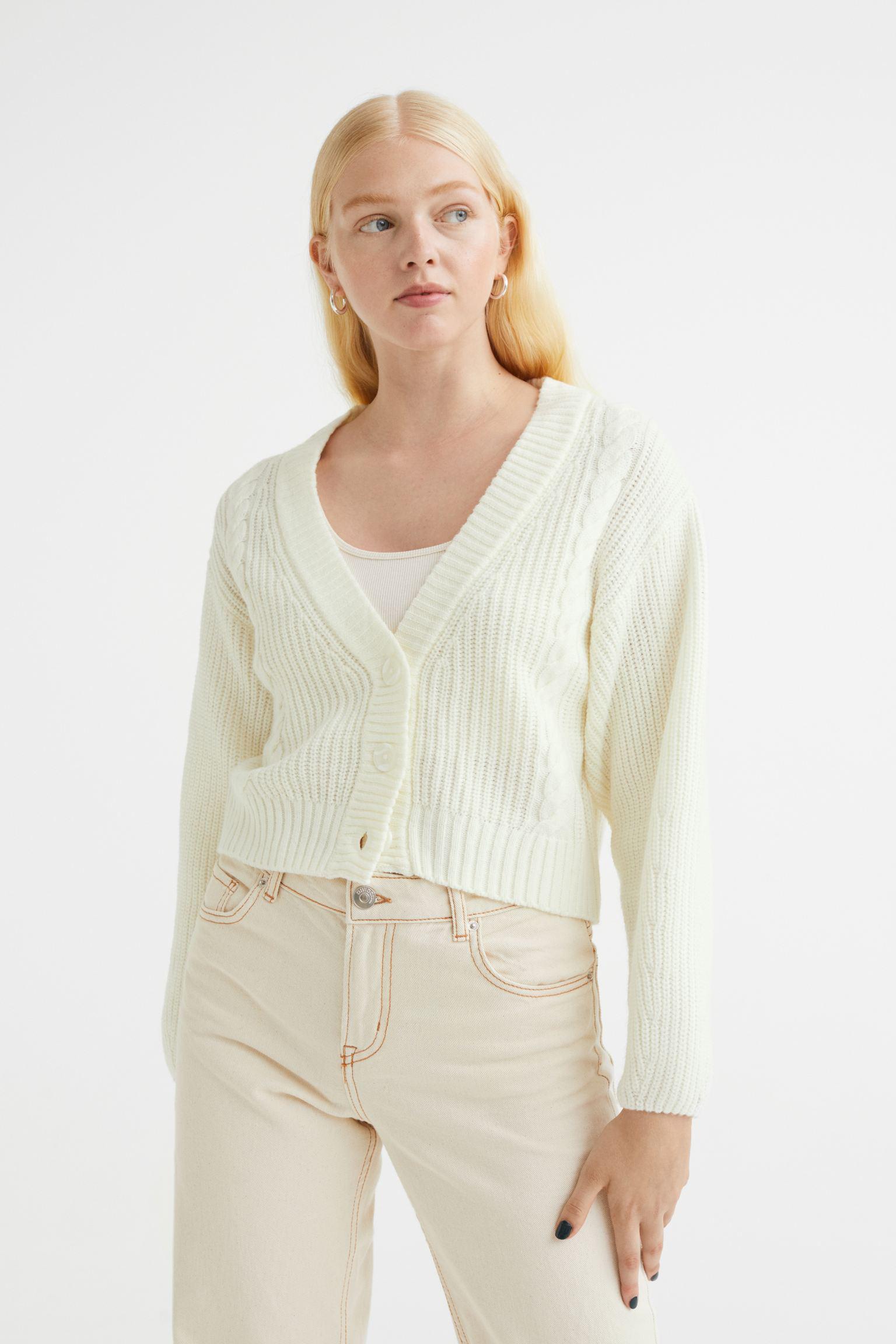 Кардиган H&M L Молочний (PP1080845)