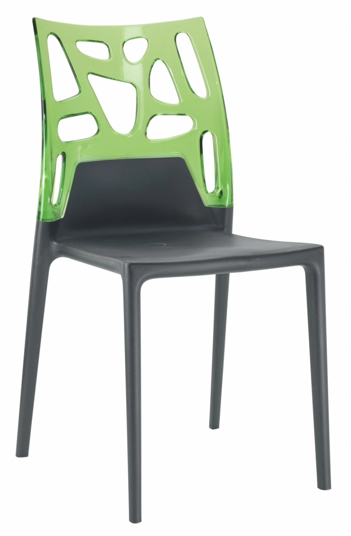Стул Litolan Papatya Ego-Rock антрацит Прозрачно-зеленый (DR001994)