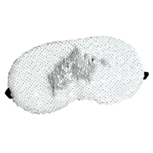 Маска для сна с пайетками Silenta Fasion с гелем White