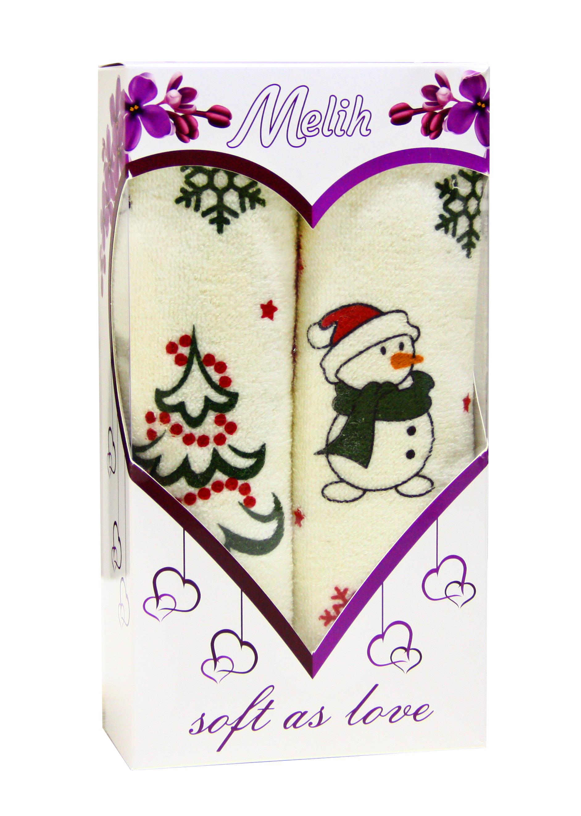 Набор полотенец Izzihome Новый Год Снеговик 2 шт. 40х60 см (2200000555335)