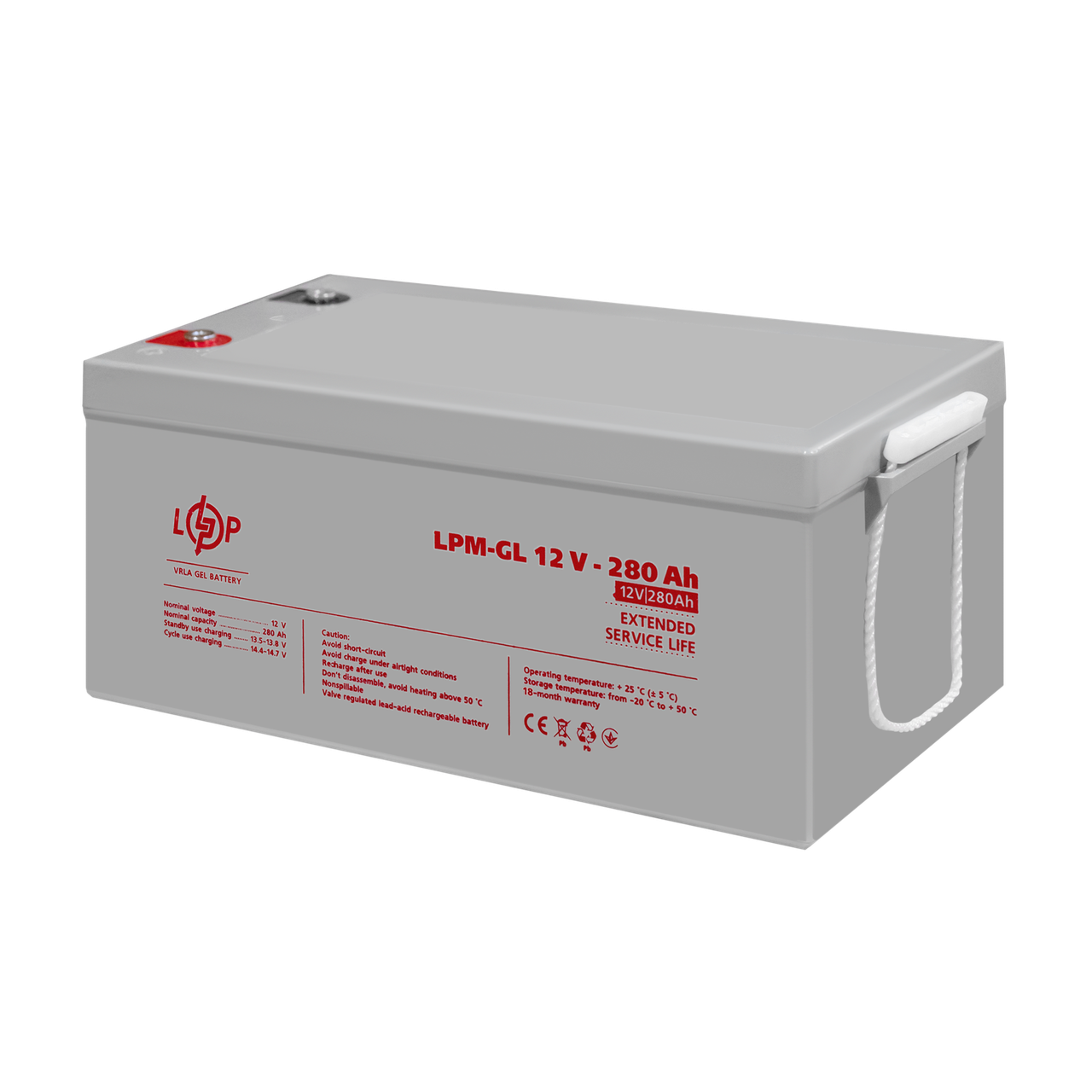 Аккумулятор гелевый LPM-GL 12V-280 Ah - фото 3