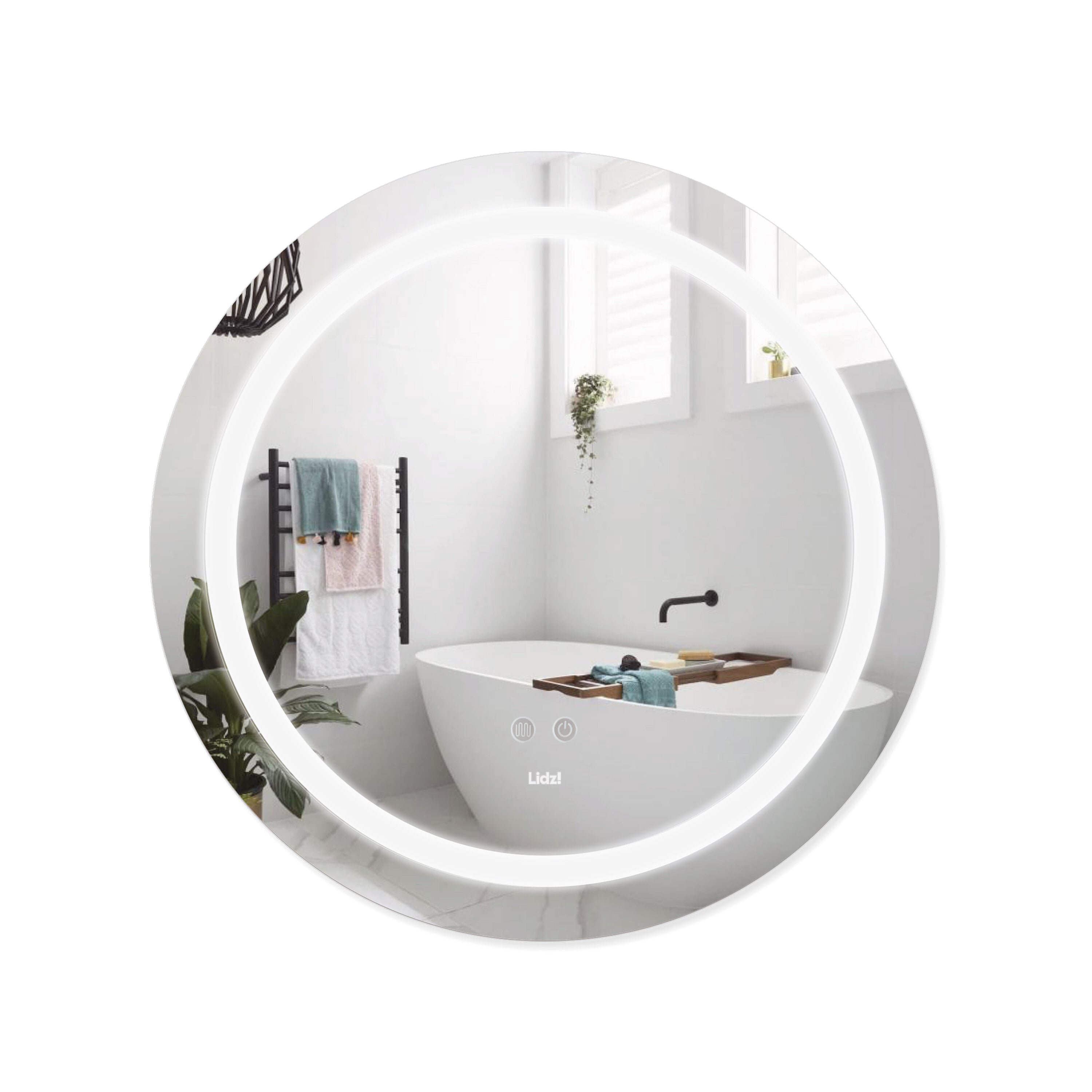 Зеркало Lidz Aria R600 с LED-подсветкой Touch/антизапотеванием/диммером (LD78LR600