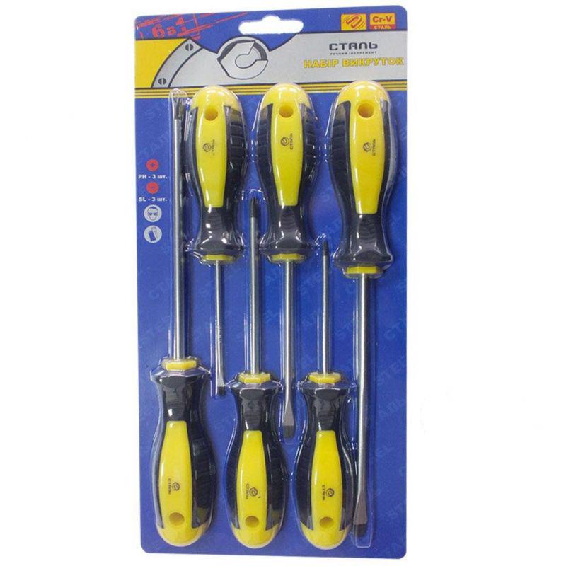 Набір викруток Сталь 6 шт. (1498) Набір викруток Сталь 6 шт. (1498)