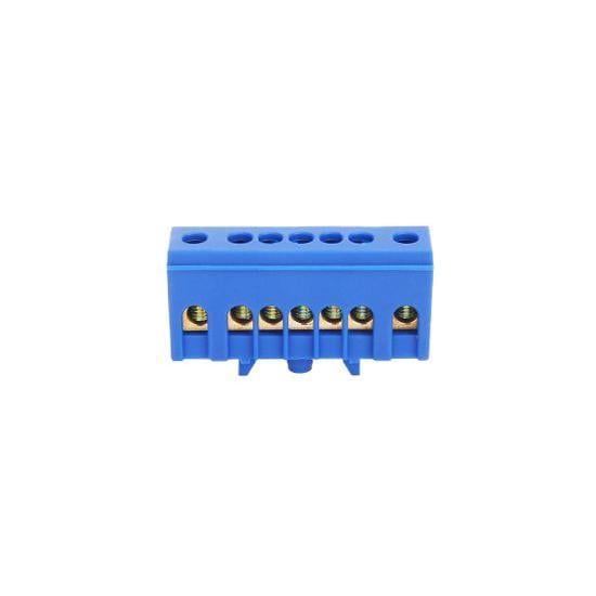 Шина нулевая CHINT HC-009/7 7 отверстий в корпусном изоляторе на DIN-рейку медь 6х9 мм (10078)