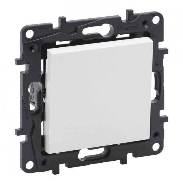 Выключатель без фиксации 1-клавишный Legrand 863109 Niloe Step 6A пластик Белый (11693099)