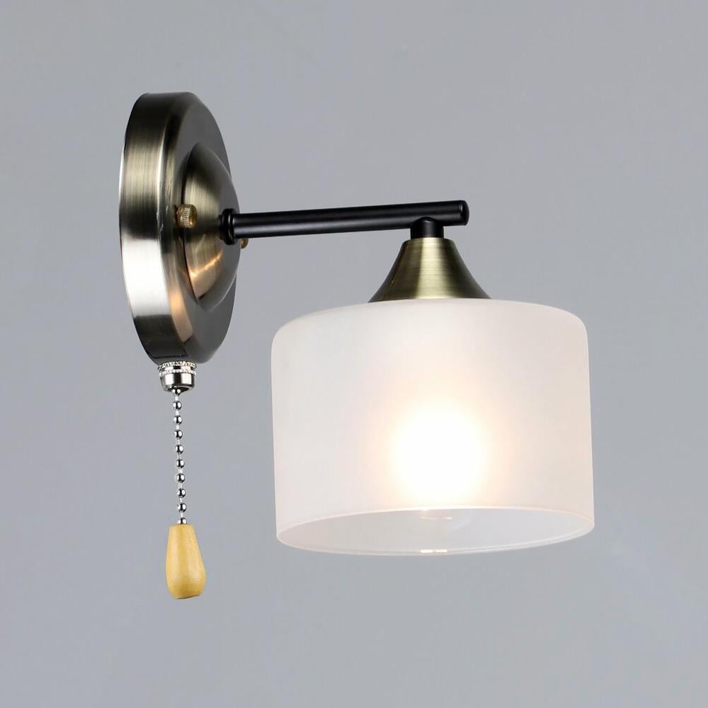 Світильник настінний Light House SRS-20361/1W плафон білий Бронза/Чорний