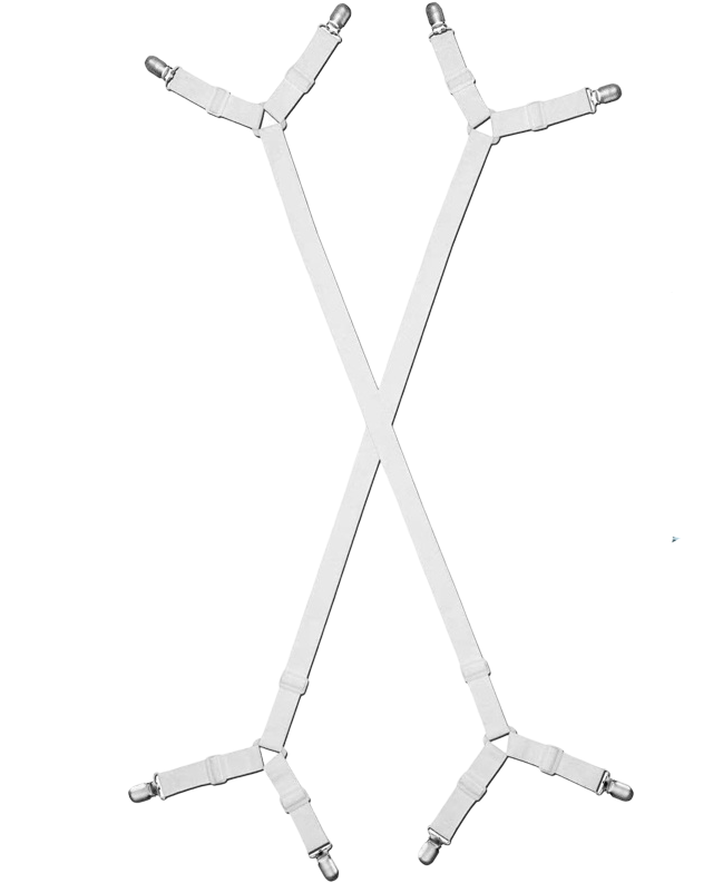 Фіксатор для простирадла регульований для наматрацника комплект 2 шт. Білий (U9651)