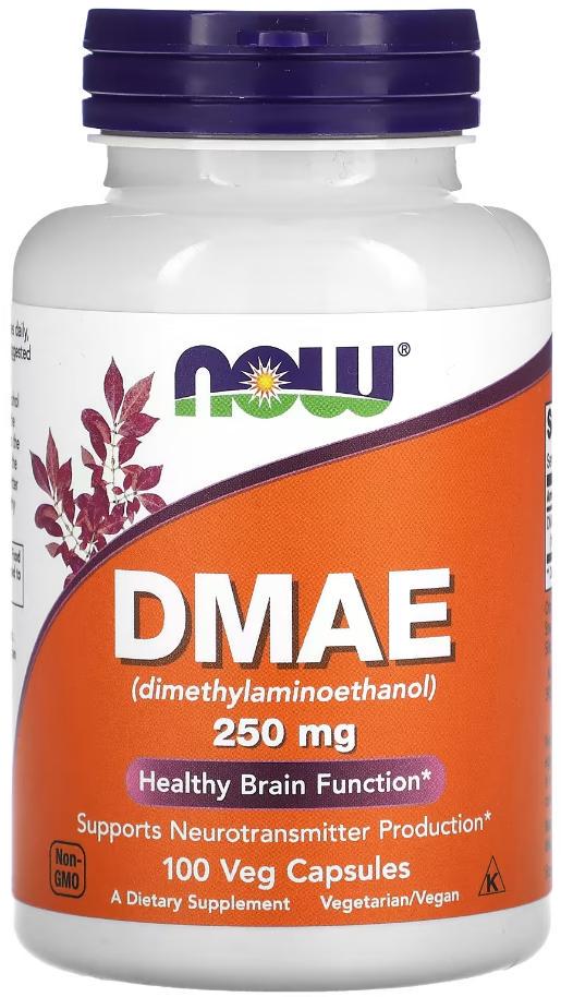 Диметиламиноэтанол Now Foods DMAE 250 мг 100 веганских капсул (3145)