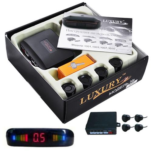 Парктроник Luxury 1010 с LED дисплеем и 4 датчиками Черный (31330386)