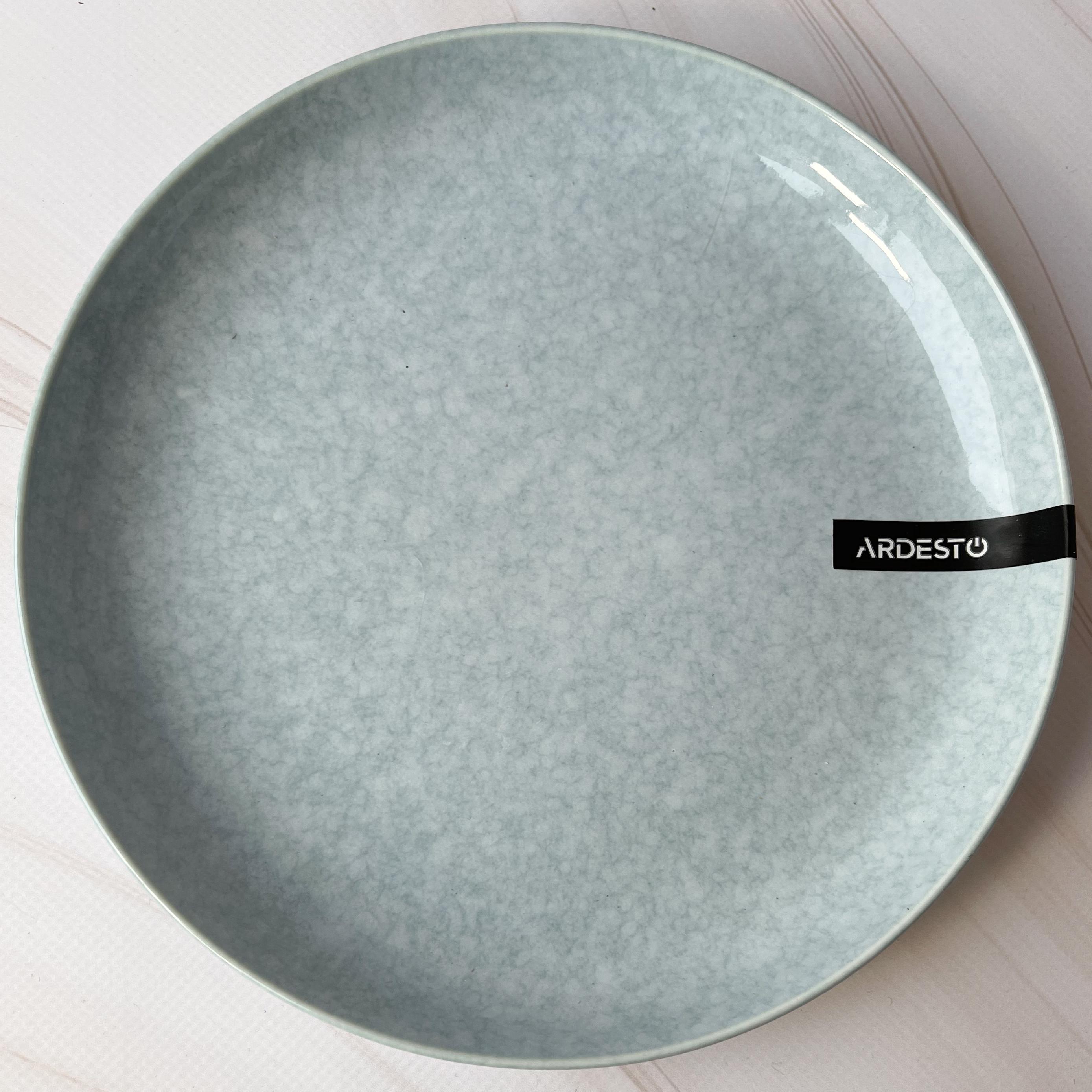 Столивий сервіз посуду Ardesto Loreto 5 предметів на 1 персону порцеляна Сіро-блакитний мармуровий - фото 8 Столивий сервіз посуду Ardesto Loreto 5 предметів на 1 персону порцеляна Сіро-блакитний мармуровий - фото 8