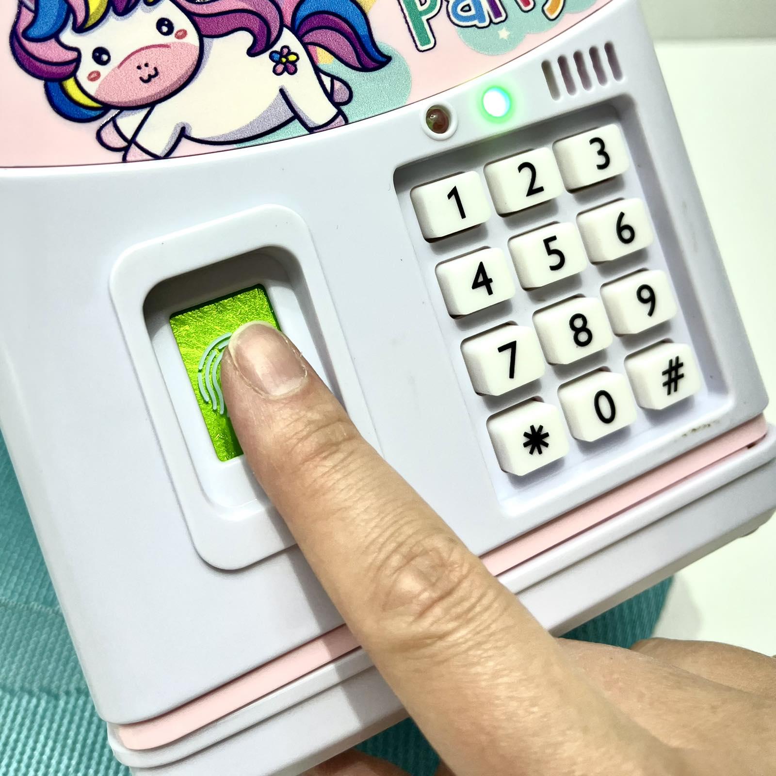 Сейф-копилка Банковский терминал с кодовым замком отпечаток Розовый (MK5398) - фото 7