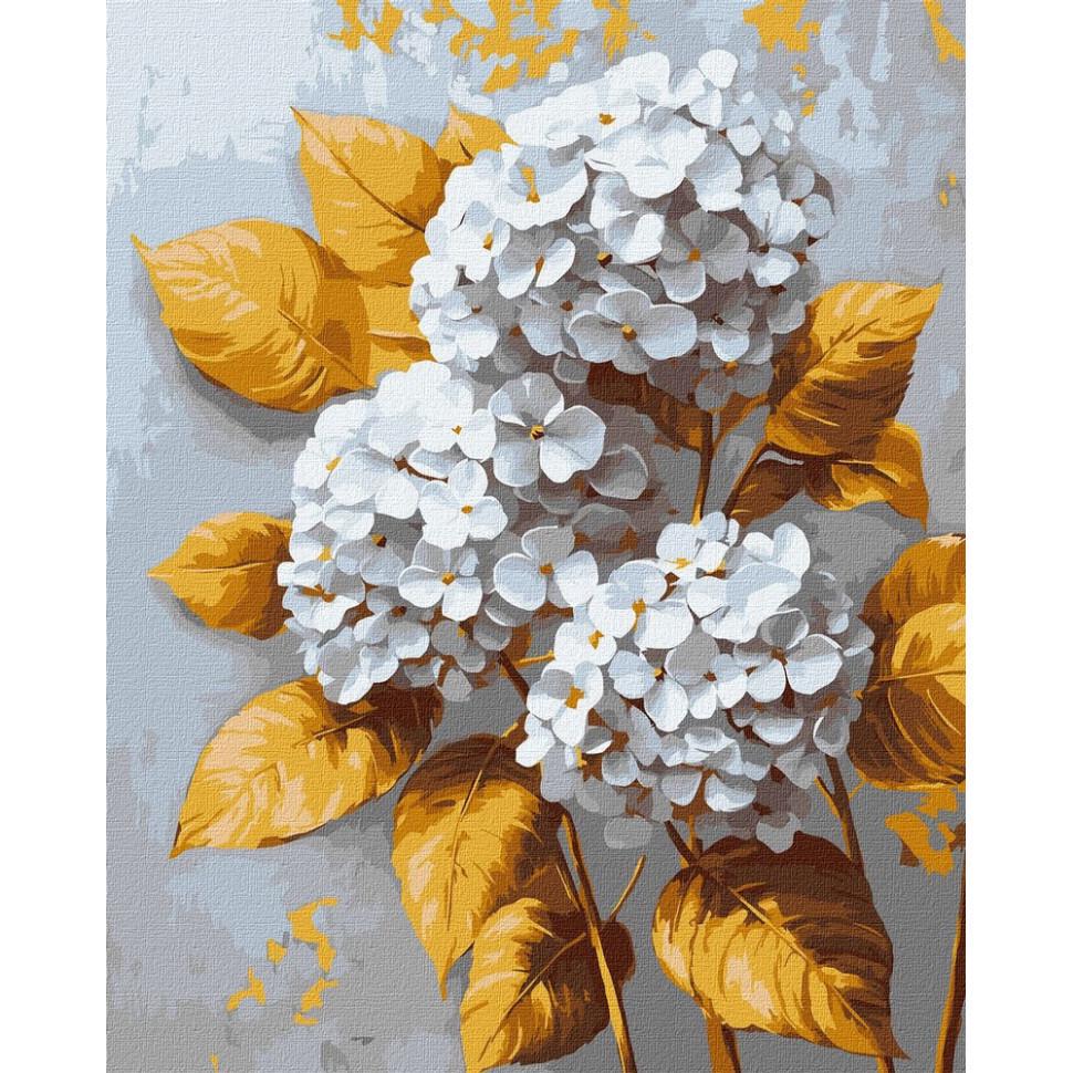 Картина за номерами Ideyka Золота гортензія ©victoria_art KHO3310 40х50 см (RLT54089)