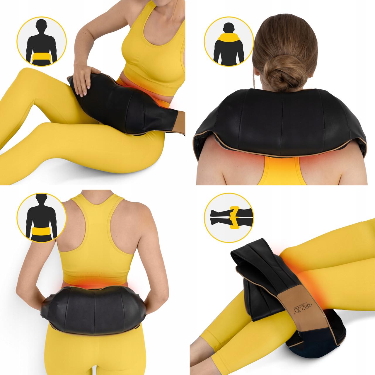 Накидка-массажер 4fizjo Shiatsu Ultra+ для шеи и спины аккумуляторный Black/Gold (P-5907739319081) - фото 2