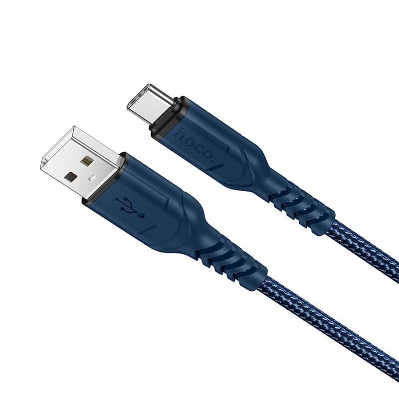 Кабель зарядный HOCO Type-C Victory charging data cable X59 1m 3A Синий