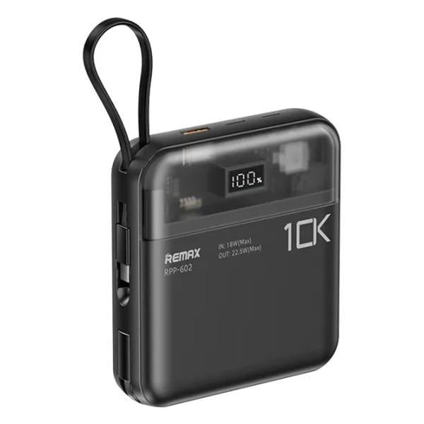 Повербанк Remax RPP-602 10000 мАч PD 20W QC 22,5W Black Повербанк Remax RPP-602 10000 мАч PD 20W QC 22,5W Black