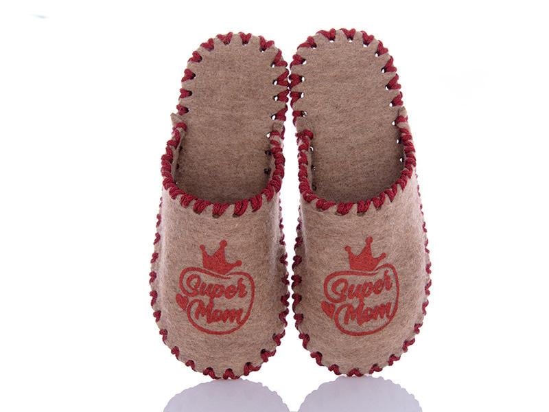 Тапочки фетровые женские VENDS 225 р. 40-41 Бежевый (13046717)