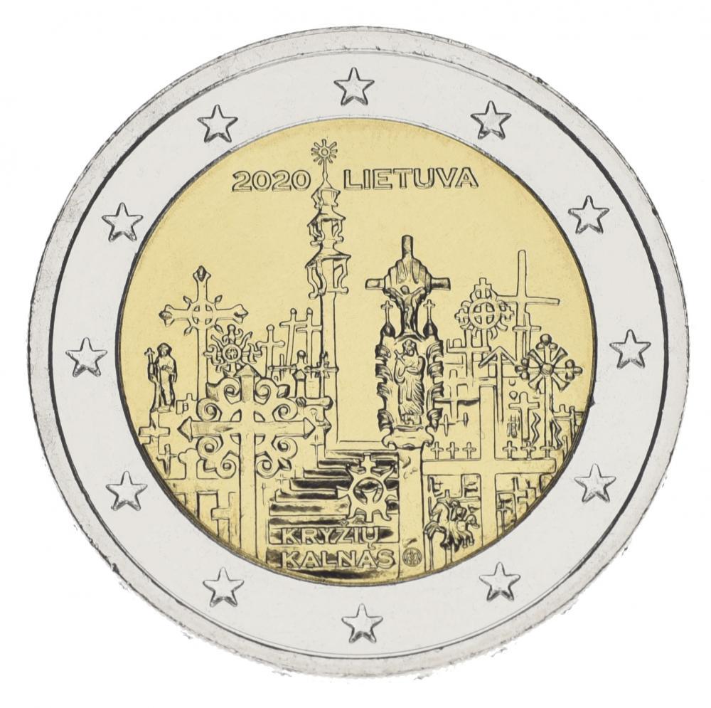 Коллекционная монета Литва 2 евро 2020 Биметалл UNC Гора Крестов (М15346)