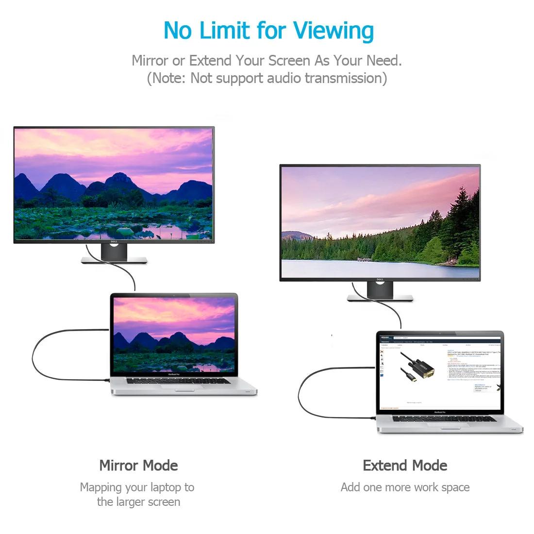 Кабель Choetech USB 3.1 Type-C M to VGA HD15 M FHD 60Hz 1,8 м Black (XCV-1801-BK) - фото 6 Кабель Choetech USB 3.1 Type-C M to VGA HD15 M FHD 60Hz 1,8 м Black (XCV-1801-BK) - фото 6