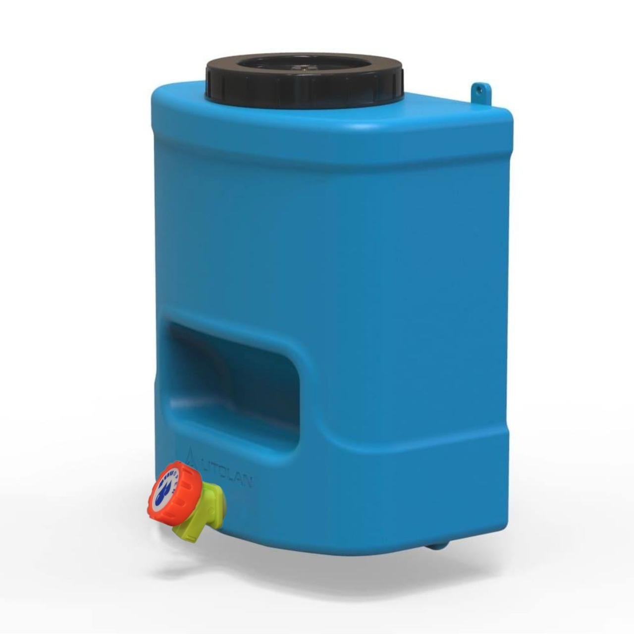 Умывальник Litolan с вентильным краном и мыльницей 15 л Синий - фото 2