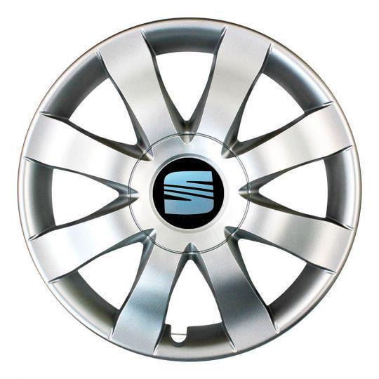 Автомобильные колпаки SKS 323 R15 с логотипом Seat 4 шт. Серебристый
