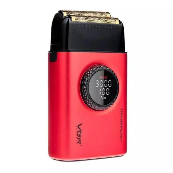 Електробритва чоловіча VGR Professional Stepless Pro FS V-377 з подвійним лезом Red (2104618578)