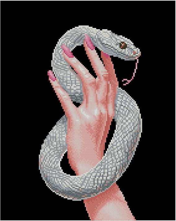 Алмазна мозаїка Brushme Зміїна грація 40x50 см (DBS50230) Алмазна мозаїка Brushme Зміїна грація 40x50 см (DBS50230)