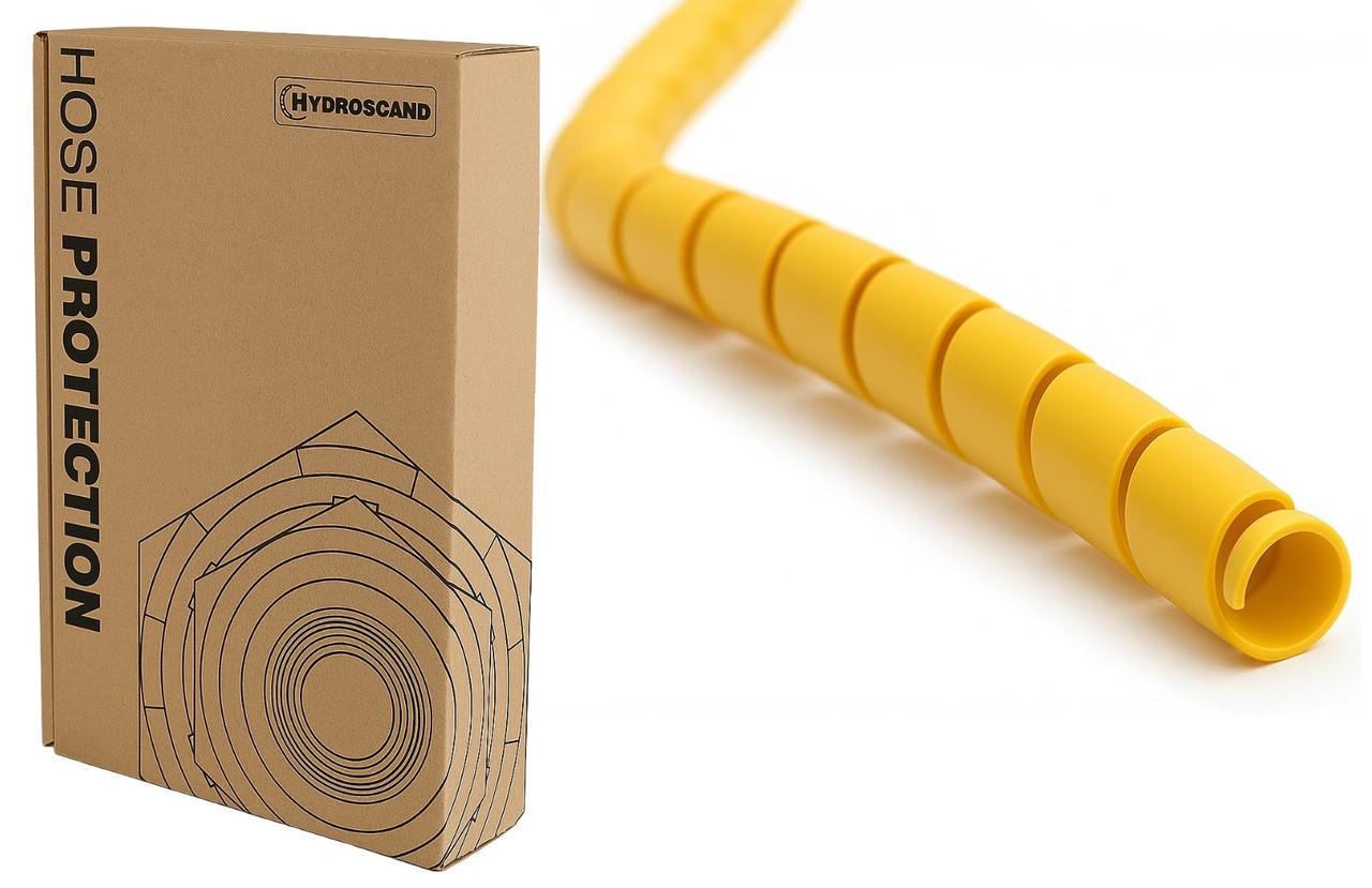 Спираль защитная пластиковая Hydroscand d наружный 50 мм толщина 2,7 мм коробка 25 м Желтый (5539250050Y_BOX)