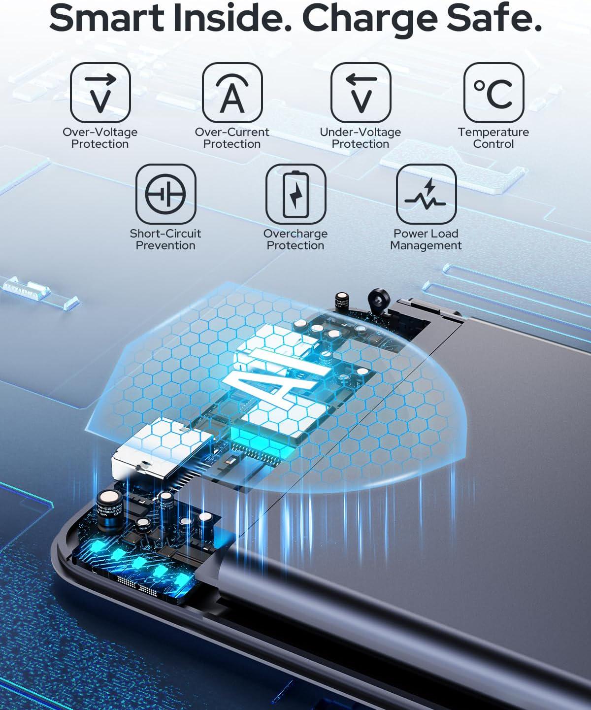 Повербанк магнитный MagSafe 5000 mAh для iPhone Air/17/16/15/14/13/12 Black - фото 6 Повербанк магнитный MagSafe 5000 mAh для iPhone Air/17/16/15/14/13/12 Black - фото 6