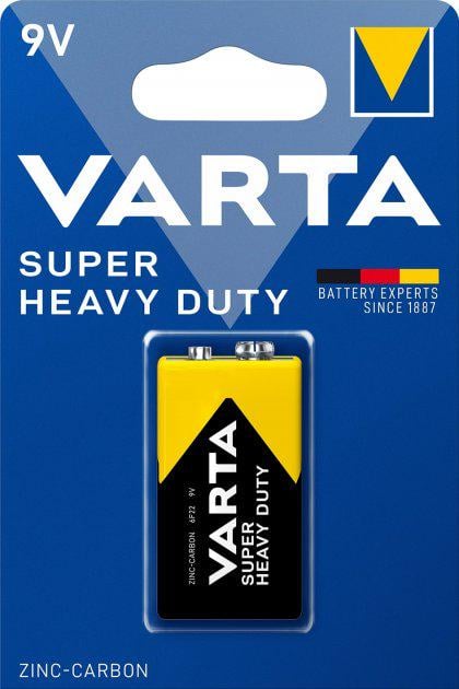 Батарейка Varta SUPER HEAVY DUTY 6F22 BLI 1 шт. (18247542) - фото 1