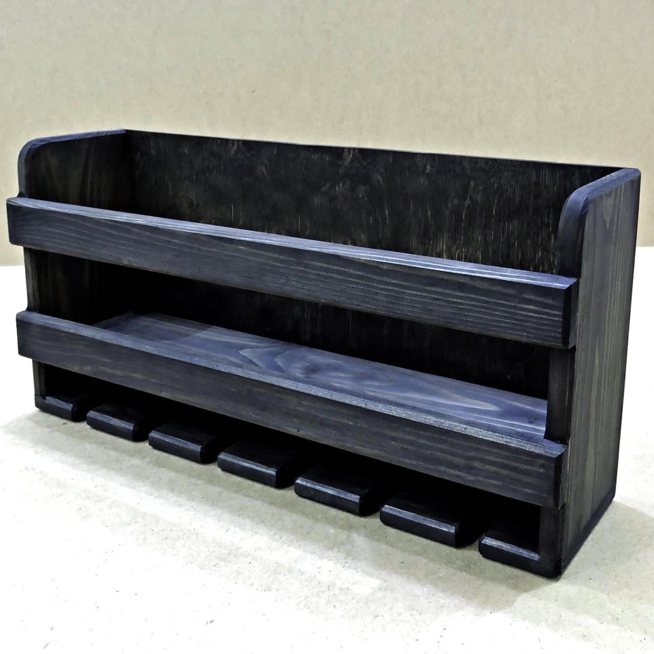 Полка для вина настенная из дерева Кавасаки Венге (ПНК-001412)