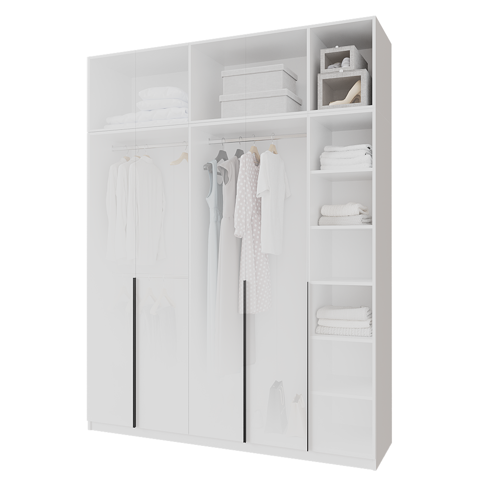 Шкаф распашной с антресолью Меблітренд Чиназес Чиа-2000.4 2000х500х2450 мм Белый (26862390) - фото 2 Шкаф распашной с антресолью Меблітренд Чиназес Чиа-2000.4 2000х500х2450 мм Белый (26862390) - фото 2