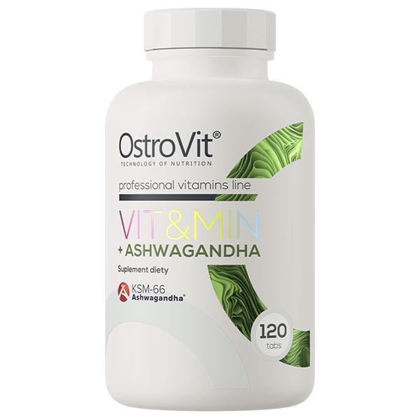 Витаминно-минеральный комплекс для спорта OstroVit Vit&Min+Ashwagandha 120 табл. (000025070)