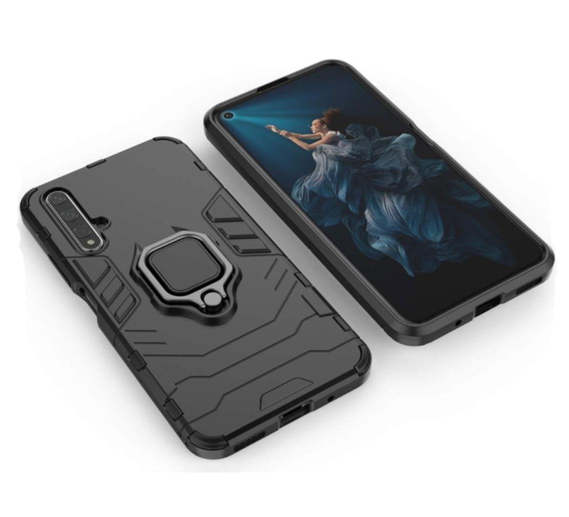 Чехол бампер Primolux Ring Armor для Huawei Nova 5T / Honor 20 - Black - фото 4