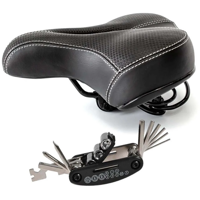 Велосипедное сиденье I-Bike с амортизаторами и веломультитул 16в1