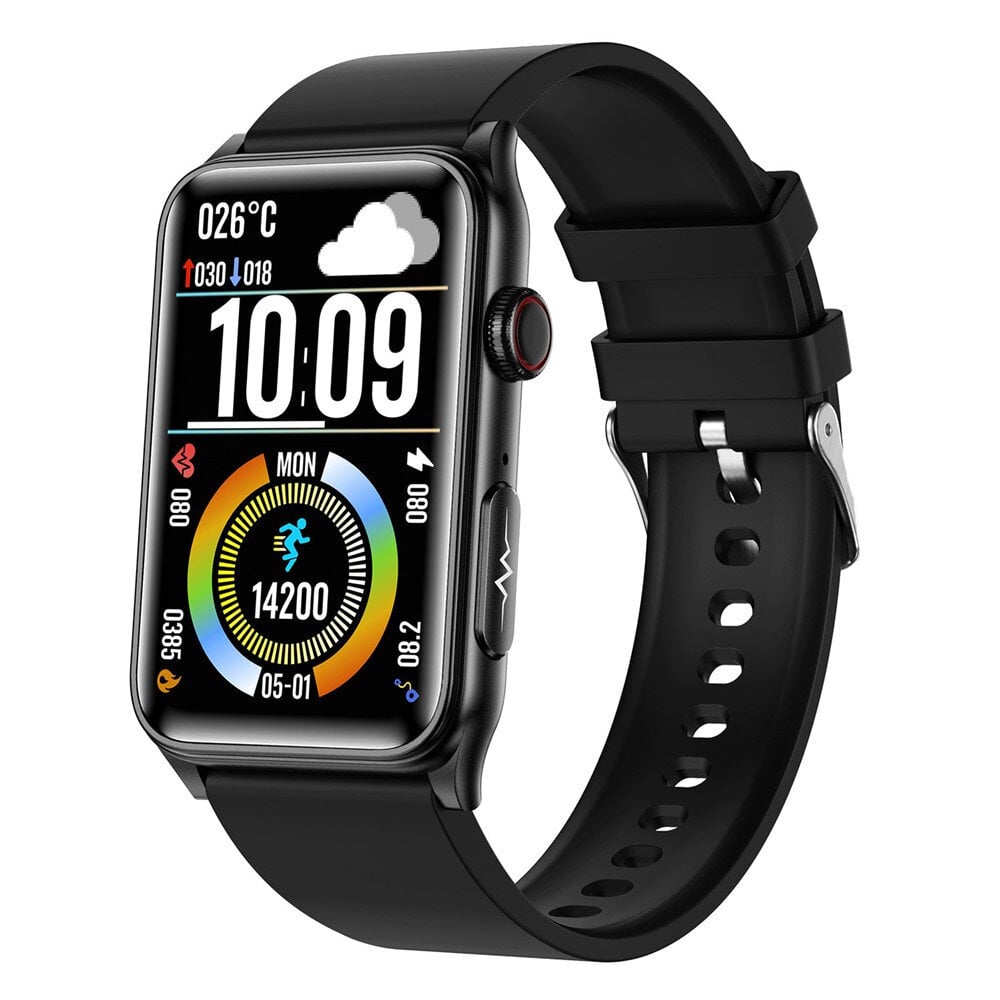 Смарт-браслет GE50 1,57″ с измерением пульса ЭКГ SpO2 и Bluetooth-звонками Черный