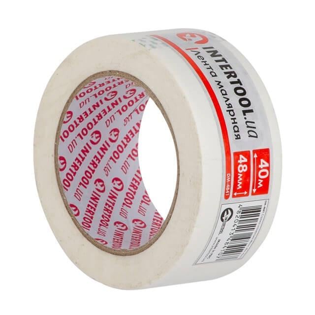 Малярная лента Intertool 48 мм 40 м Белый (DM-4841) Малярная лента Intertool 48 мм 40 м Белый (DM-4841)