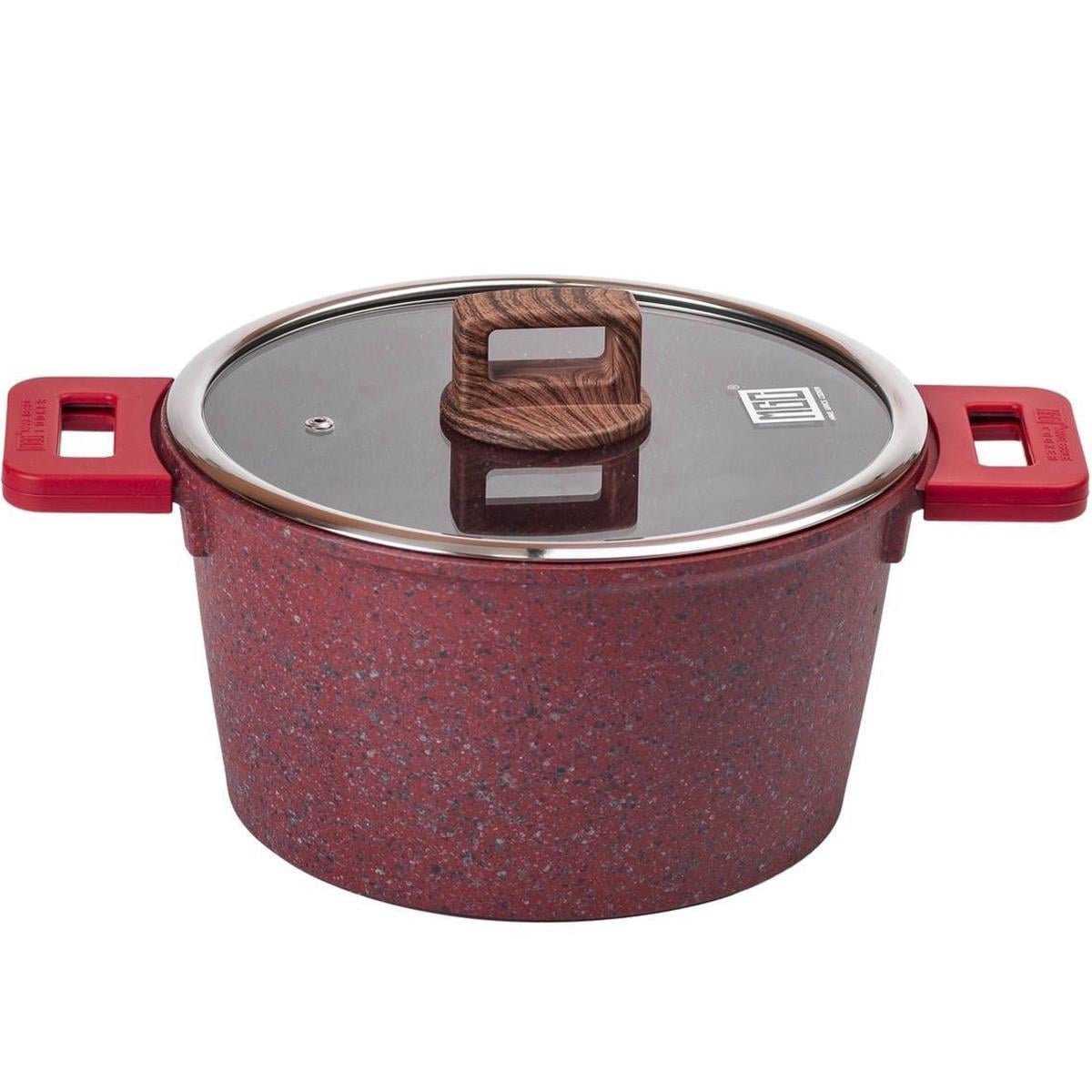 Кастрюля алюминиевая MGC с керамическим покрытием 5,3 л Красный (HP-4-446R)