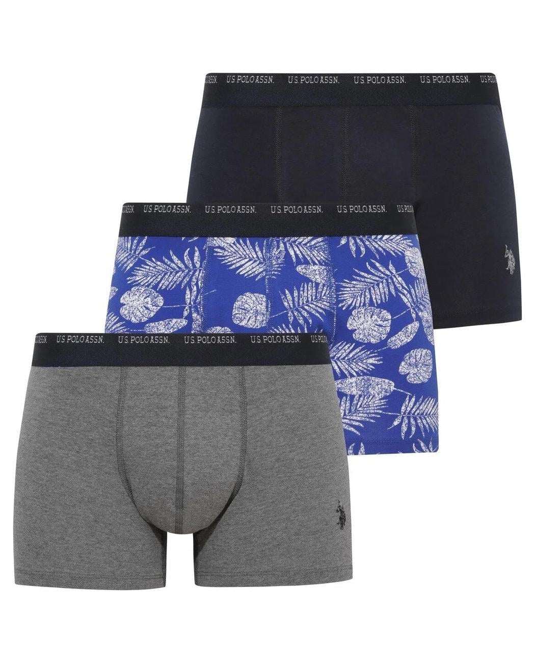 Набор трусов-боксеров мужских US Polo ASSN 80536LSAM 3 шт. M Разноцветный (8680557444070)