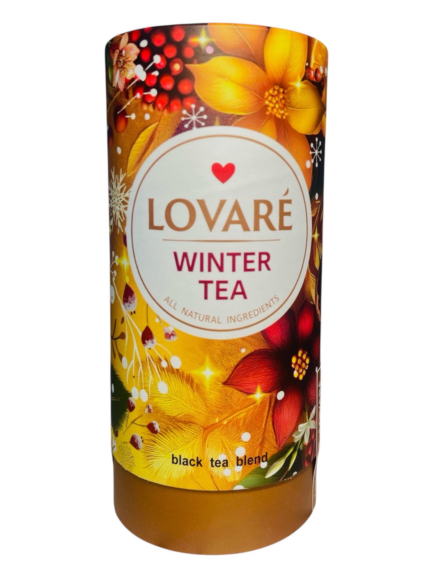 Чай Lovare Winter Tea Черный байховый листовой с фруктами, бутонами цветов и ароматом питахайи и манго 80г (60903)