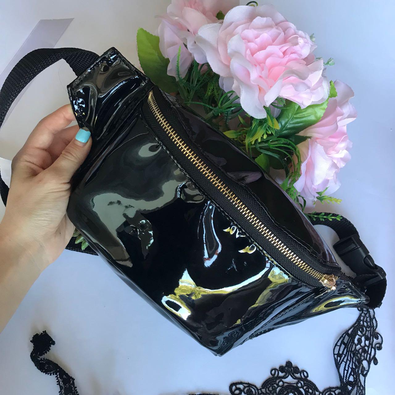 Сумка на пояс Sambag Tirso MSG Черный лаковый (17265)